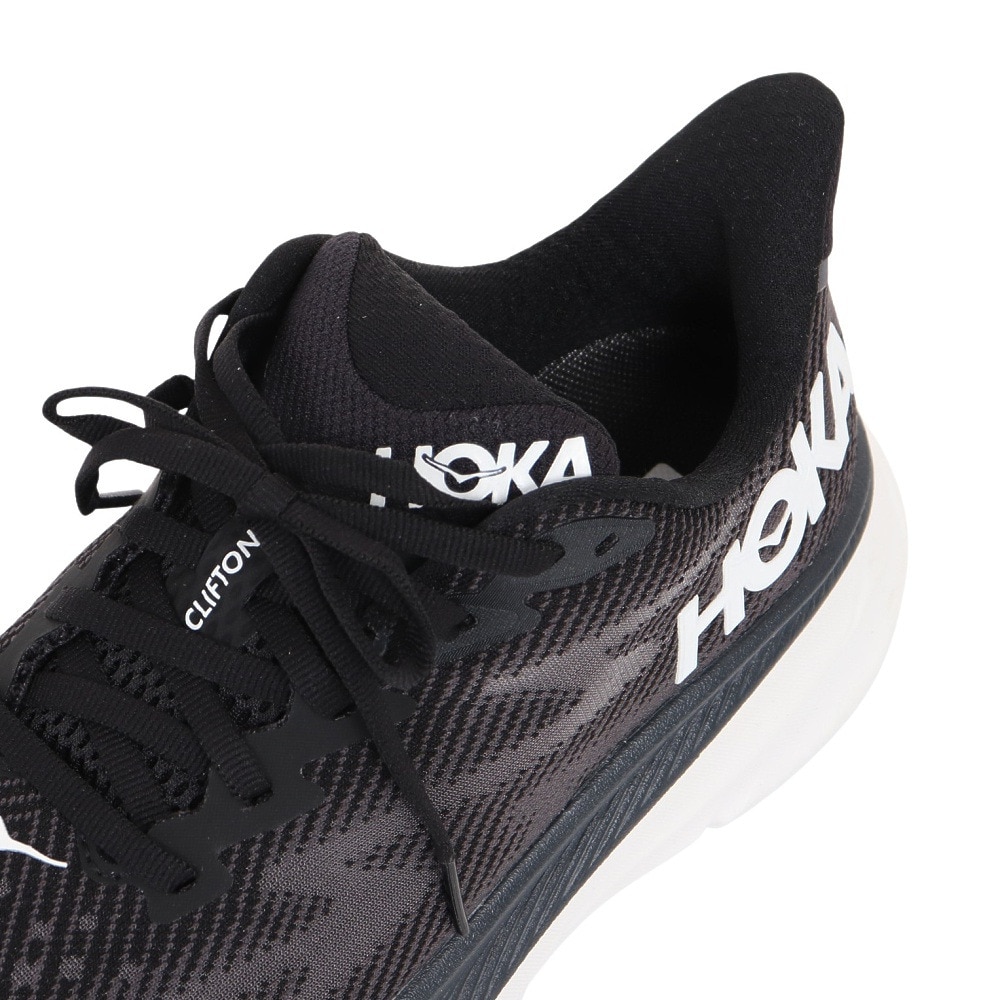 ホカ（HOKA）（レディース）ランニングシューズ クリフトン9 ブラック 1127896-BWHT スニーカー ジョギング トレーニング 軽量 クッション性