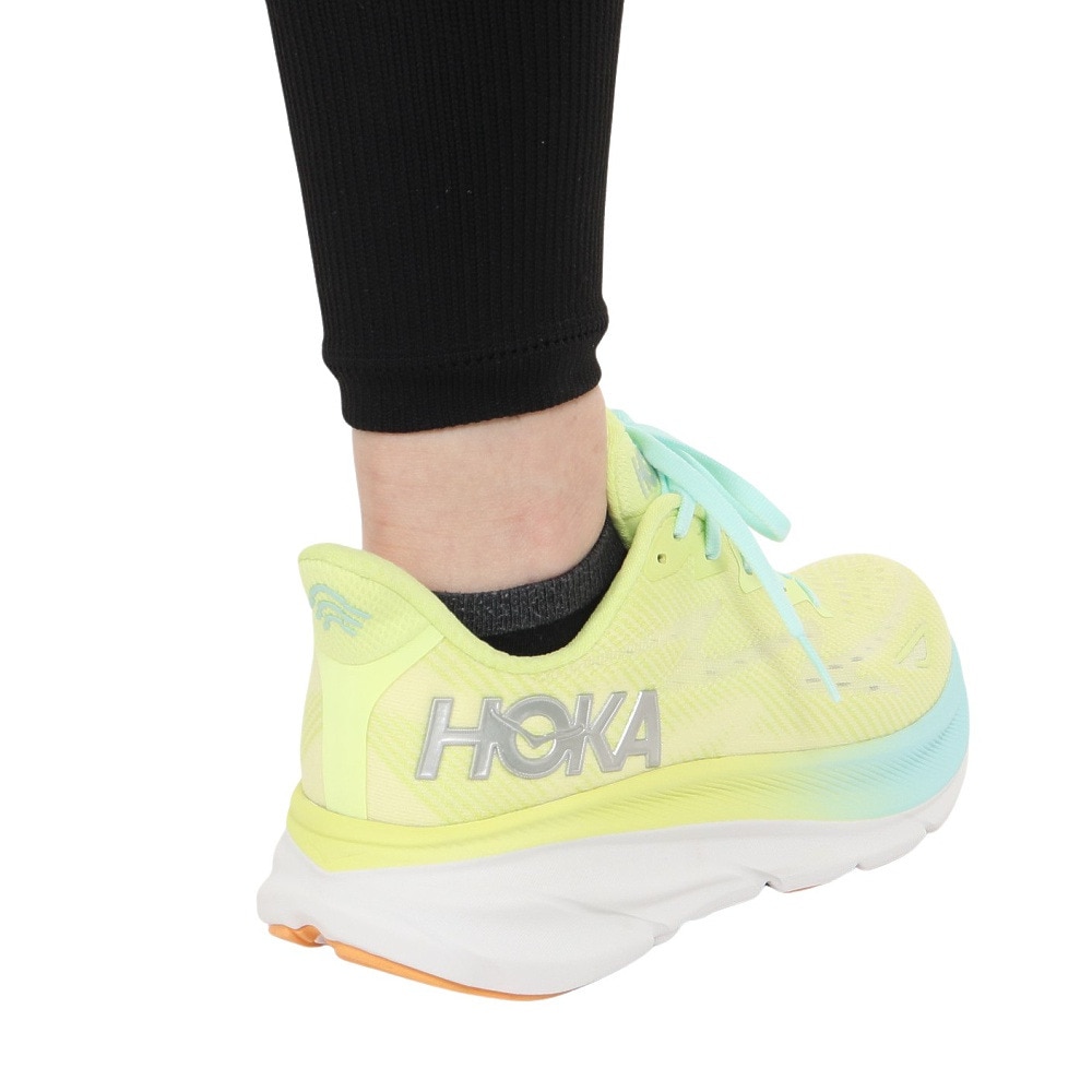 ホカ（HOKA）（レディース）ランニングシューズ クリフトン9 レギュラー フラッシュイエロー 1127896-CGSO スニーカー ジョグ トレーニング 軽量