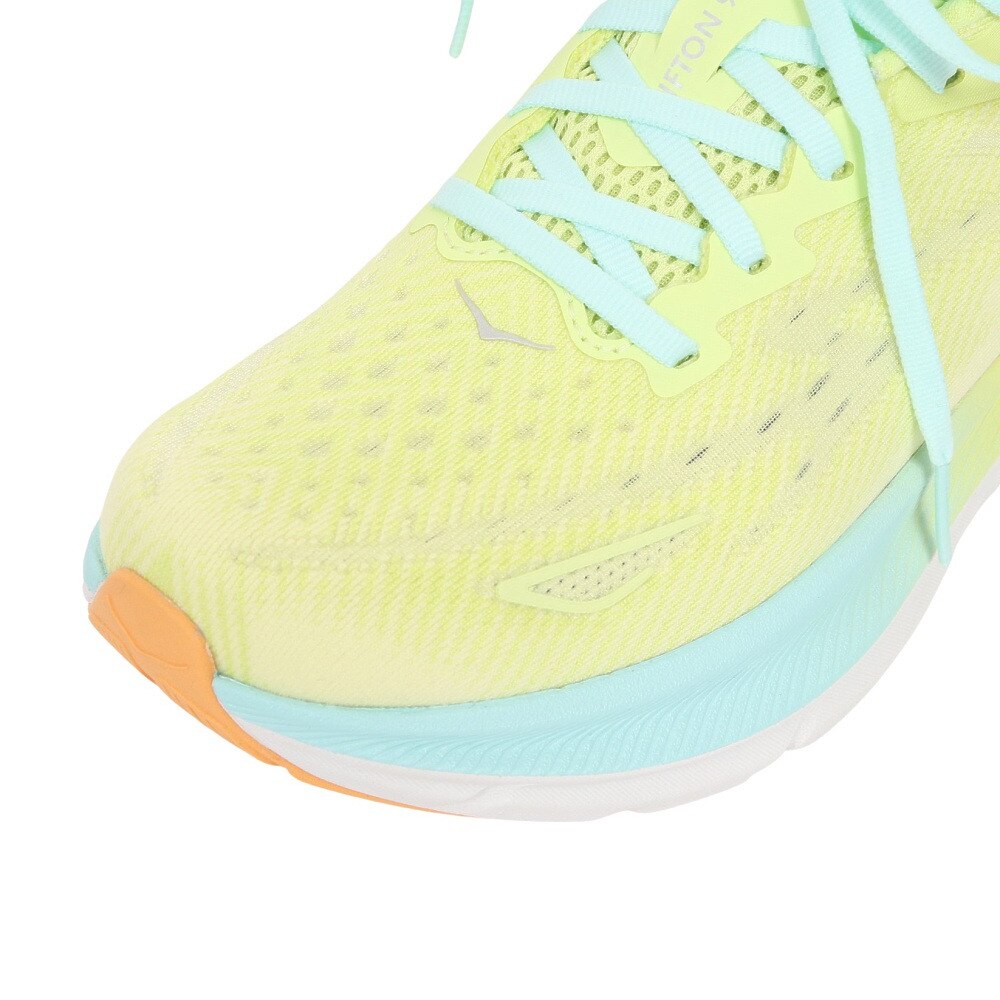 ホカ（HOKA）（レディース）ランニングシューズ クリフトン9 フラッシュイエロー 1127896-CGSO スニーカー ジョグ トレーニング 軽量