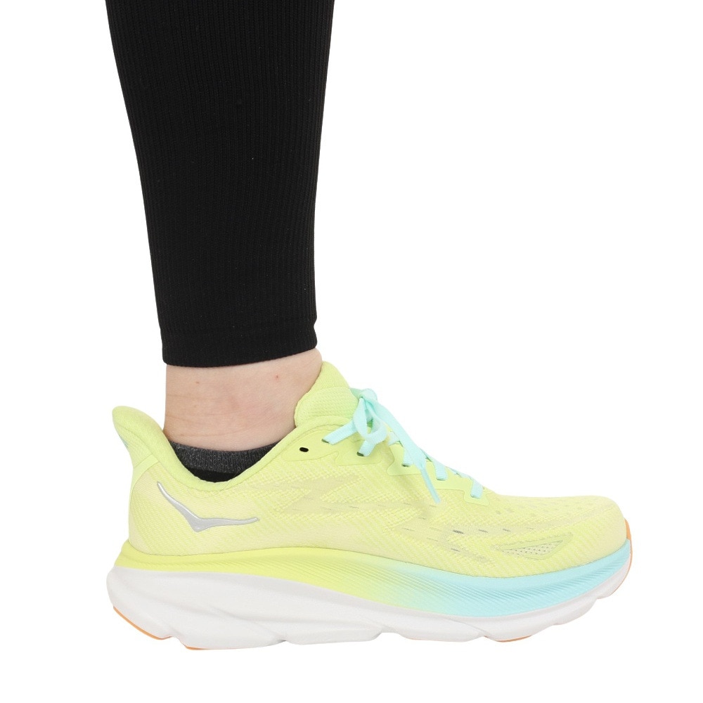 ホカ（HOKA）（レディース）ランニングシューズ クリフトン9 レギュラー フラッシュイエロー 1127896-CGSO スニーカー ジョグ トレーニング 軽量