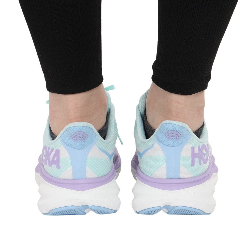 HOKA（レディース）ランニングシューズ クリフトン9 ワイド 1132211-SOLM スニーカー トレーニング ジョグ