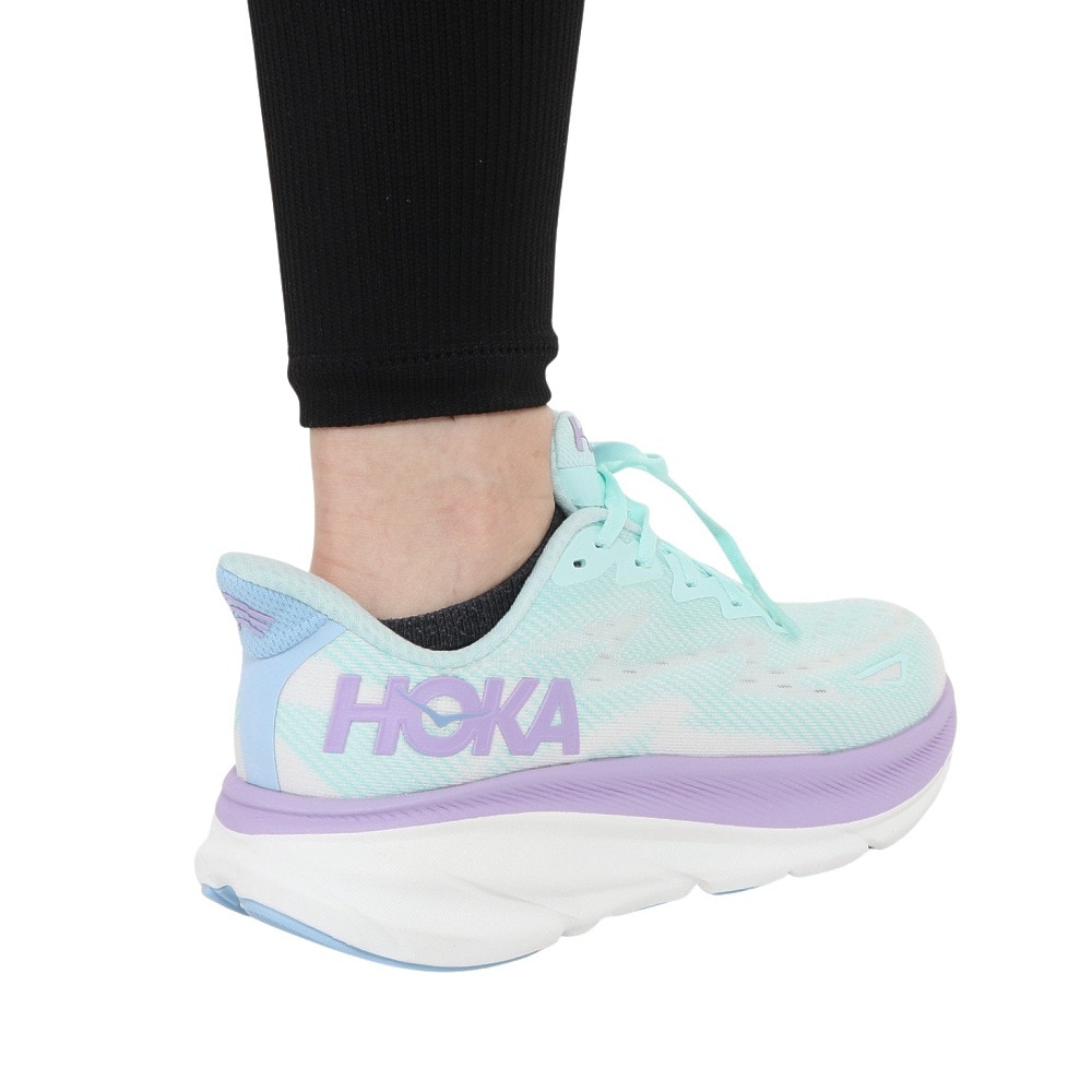 HOKA（レディース）ランニングシューズ クリフトン9 ワイド 1132211-SOLM スニーカー トレーニング ジョグ