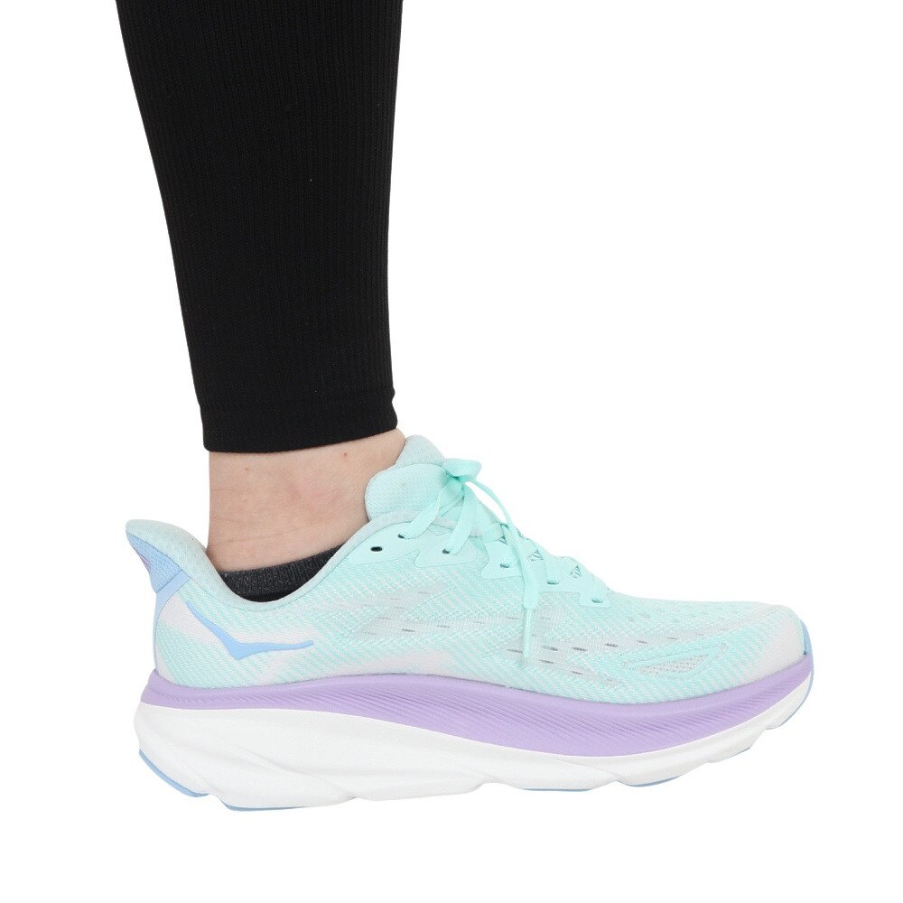 HOKA（レディース）ランニングシューズ クリフトン9 ワイド 1132211-SOLM スニーカー トレーニング ジョグ