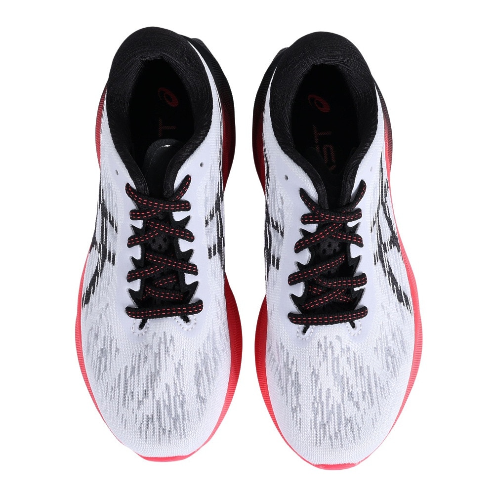 アシックス（ASICS）（レディース）ランニングシューズ ノヴァブラスト 3 ホワイト ブラック 1012B288.104 スニーカー スポーツ ジョグ クッション性 反発性