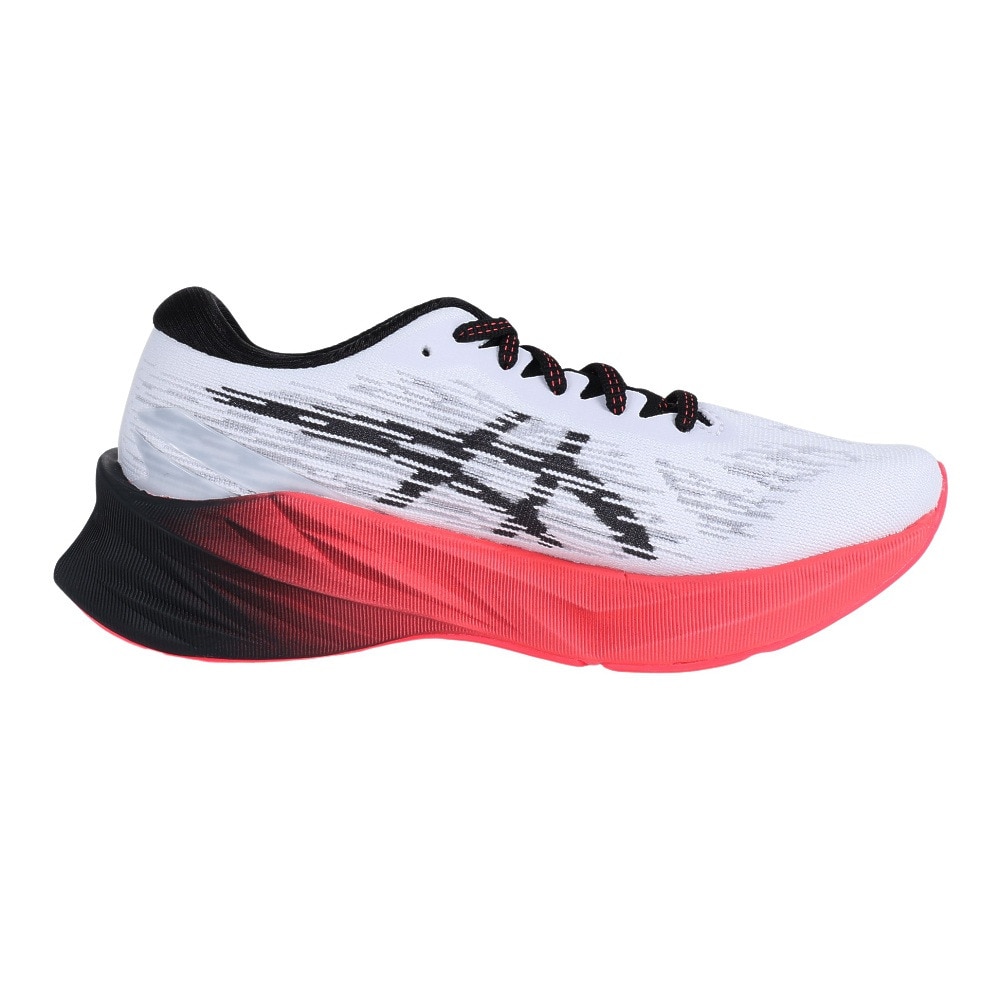 アシックス（ASICS）（レディース）ランニングシューズ ノヴァブラスト 3 ホワイト ブラック 1012B288.104 スニーカー スポーツ ジョグ クッション性 反発性