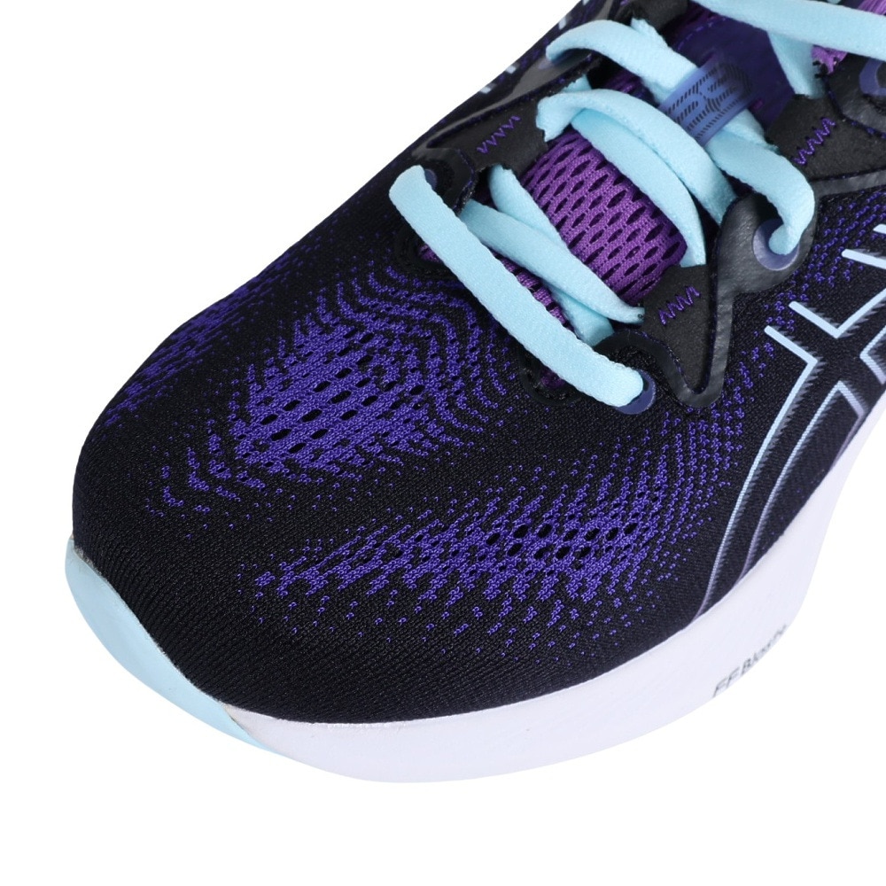 アシックス（ASICS）（レディース）ランニング シューズ ゲル キュムラス 25 ブラック ブルー 1012B441.006 スニーカー ジョギング トレーニング 軽量 