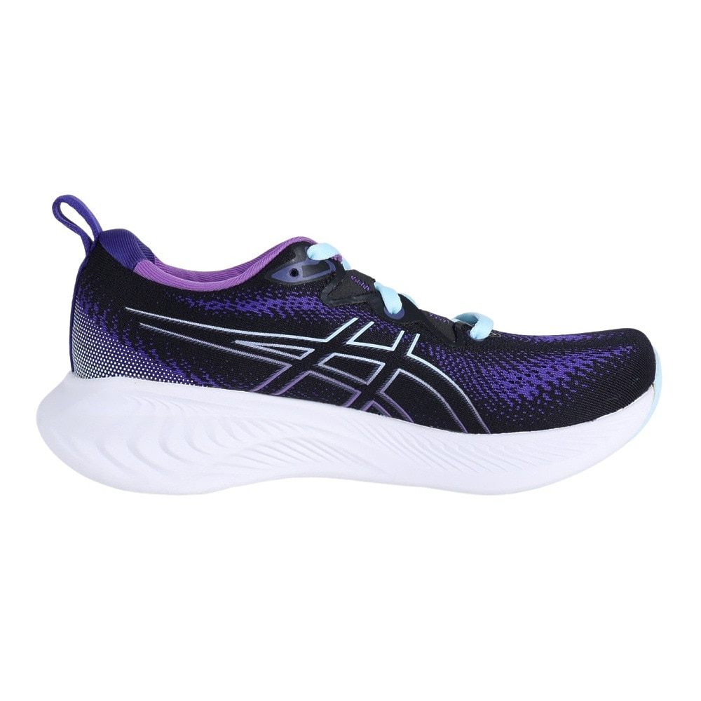 アシックス（ASICS）（レディース）ランニング シューズ ゲル キュムラス 25 ブラック ブルー 1012B441.006 スニーカー ジョギング トレーニング 軽量 