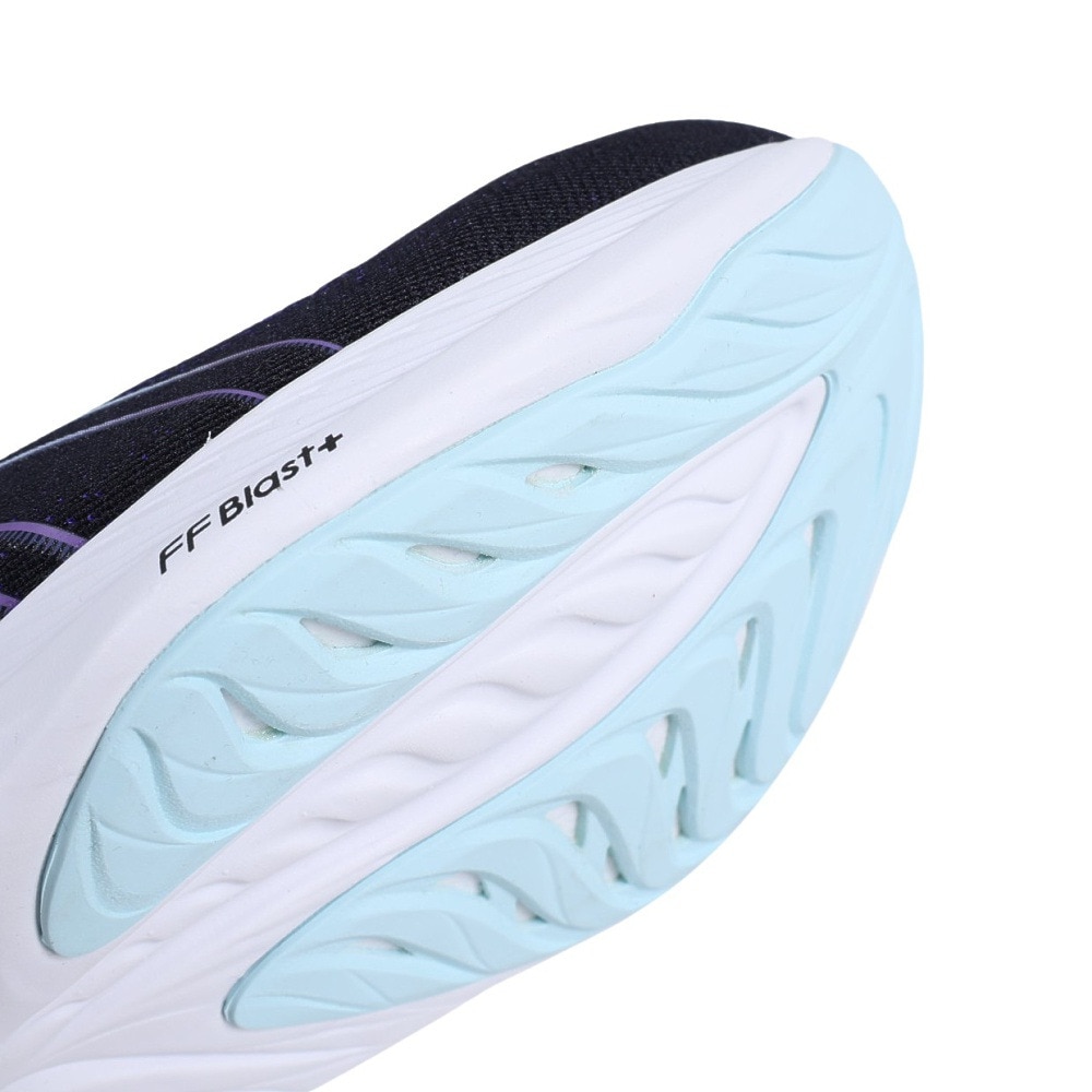 アシックス（ASICS）（レディース）ランニング シューズ ゲル キュムラス 25 ブラック ブルー 1012B441.006 スニーカー ジョギング トレーニング 軽量 