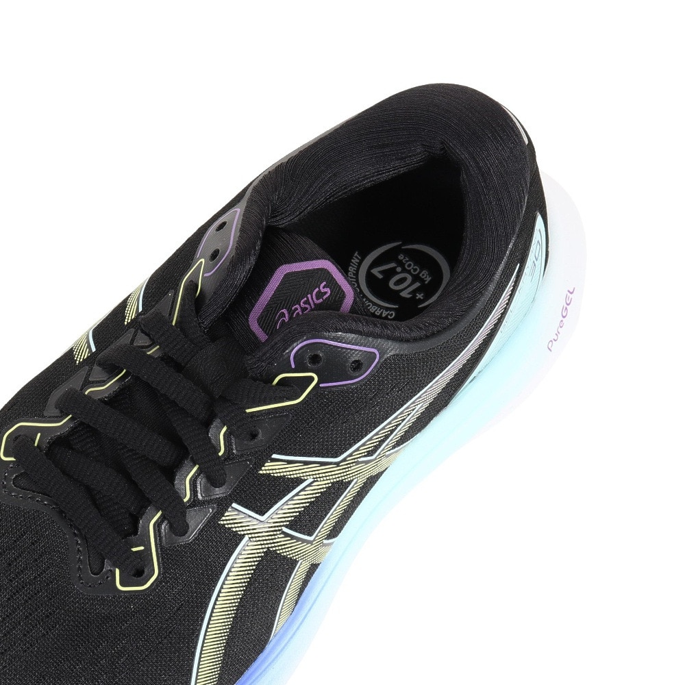 アシックス（ASICS）（レディース）ランニング シューズ  ゲル カヤノ 30 WIDE ブラック イエロー 1012B503.003 スニーカー マラソン 安定性 クッション性