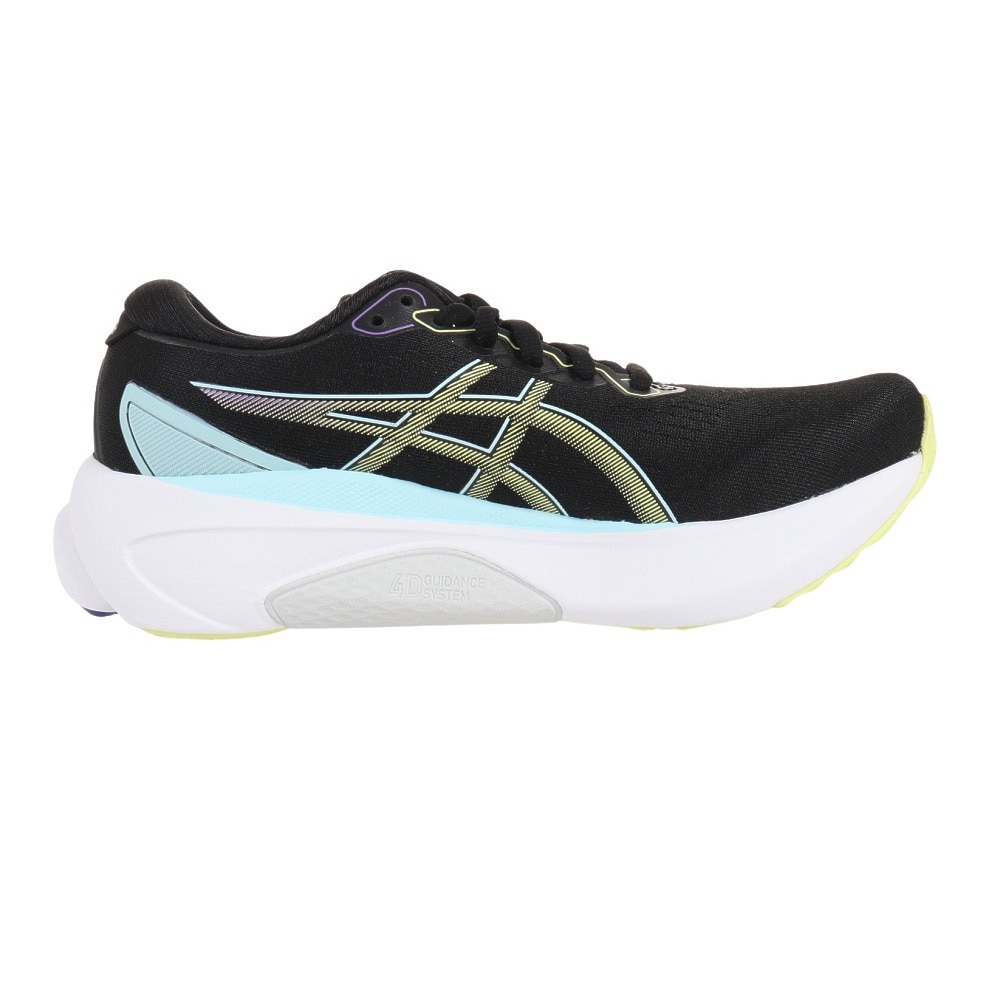 アシックス（ASICS）（レディース）ランニング シューズ  ゲル カヤノ 30 WIDE ブラック イエロー 1012B503.003 スニーカー マラソン 安定性 クッション性