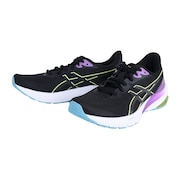 アシックス（ASICS）（レディース）ランニングシューズ GT-1000 12 ブラック イエロー 1012B450.002 スニーカー トレーニング ジョグ ジム スポーツ 安定性