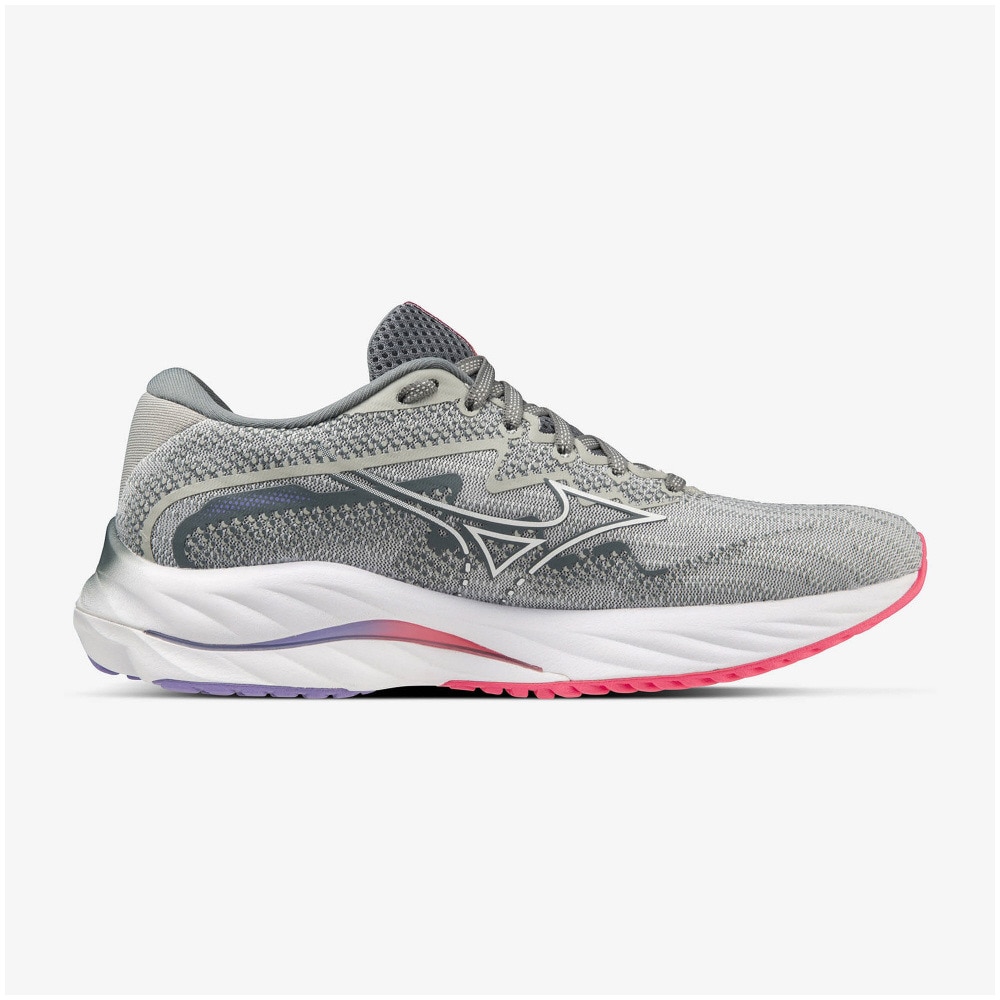 ミズノ（MIZUNO）（レディース）ランニング シューズ ウェーブ ライダー 27 グレー J1GD230321 スニーカー ジョギング クッション性 安定性 反発性