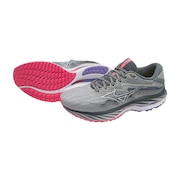 ミズノ（MIZUNO）（レディース）ランニング シューズ ウェーブ ライダー 27 グレー J1GD230321 スニーカー ジョギング クッション性 安定性 反発性