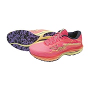 ミズノ（MIZUNO）（レディース）ランニング シューズ ウェーブ ライダー 27 SW ピンク J1GD230624 スニーカー ジョギング クッション性 安定性 反発性