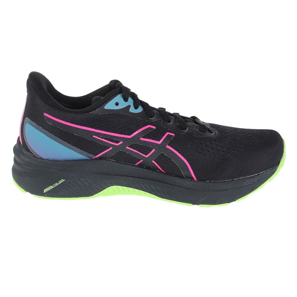 アシックス（ASICS）（レディース）ランニングシューズ GT-1000 12 GTX ブラック ピンク 1012B508.001 スニーカー トレーニング ジム 軽量 防水 通気性 速乾