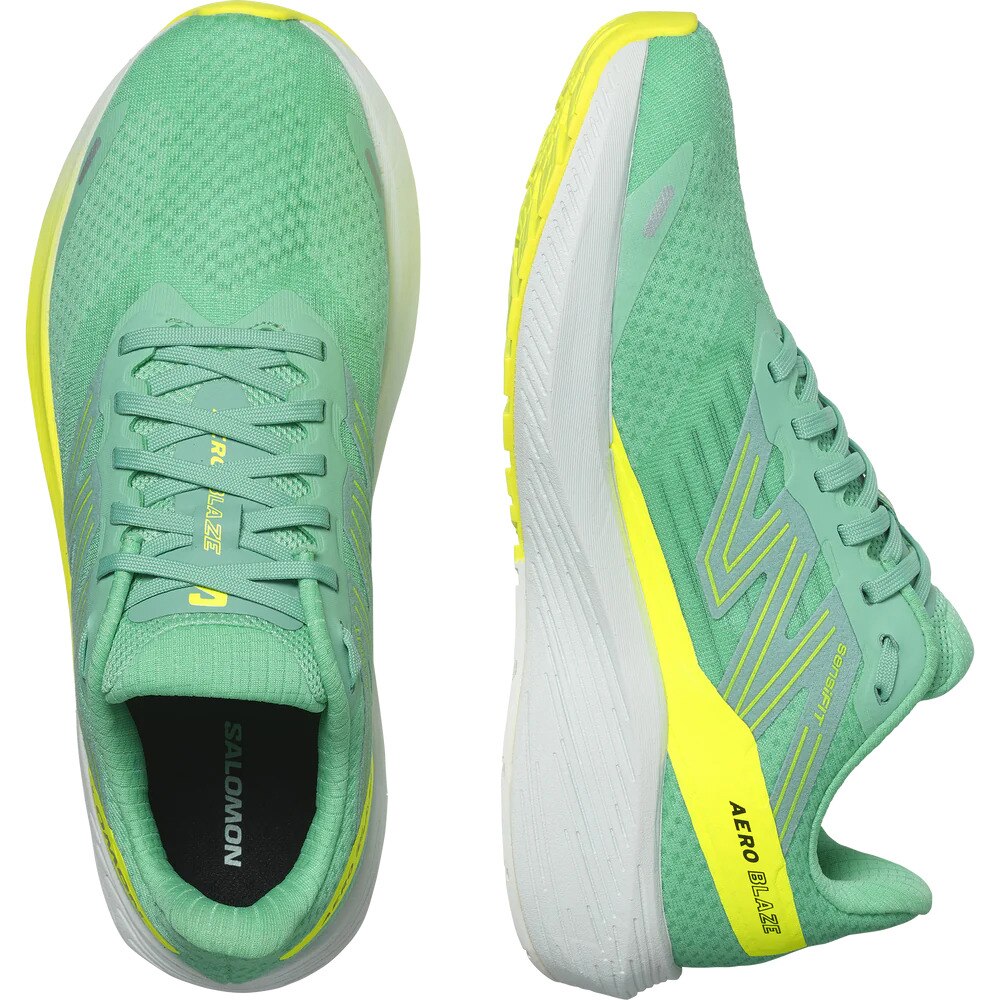 サロモン（SALOMON）（レディース）ランニングシューズ エアロブレイズ グリーン イエロー L47276300 スニーカー ジョギング トレーニング スポーツ シューズ