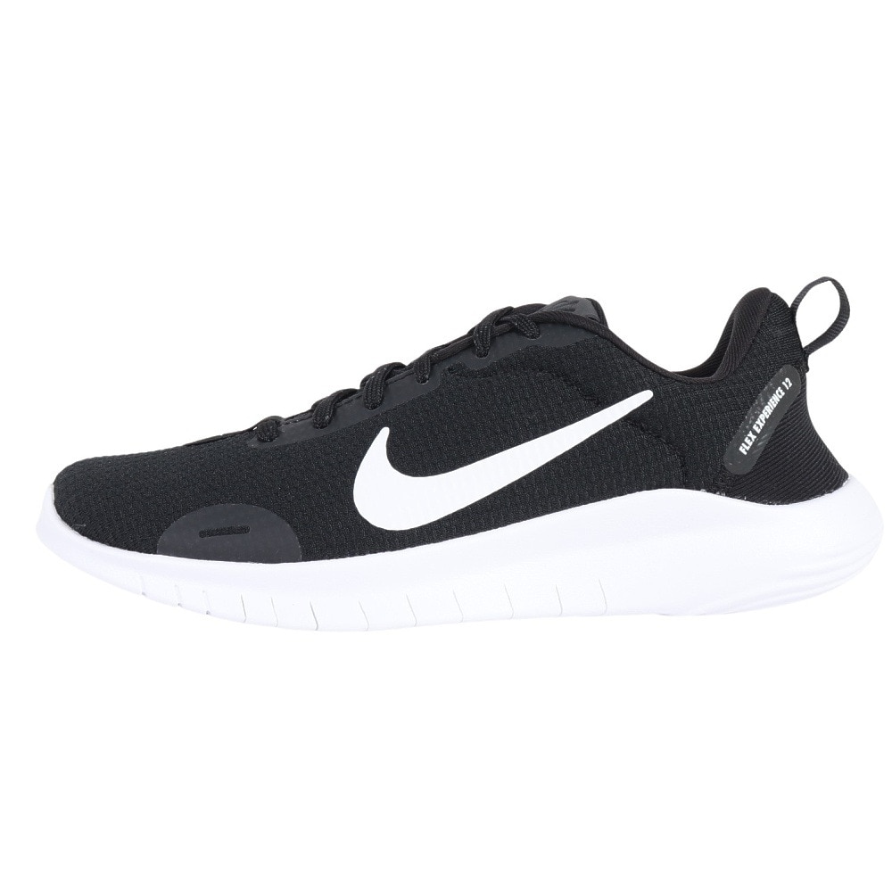 ナイキ（NIKE）（レディース）ランニングシューズ フレックスエクスペリエンスラン12 ブラック DV0746-004 スニーカー トレーニング ジョギング クッション性 