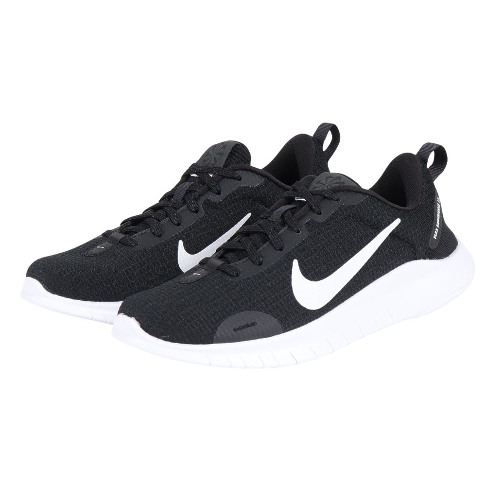 ナイキ（NIKE）（レディース）ランニングシューズ フレックスエクスペリエンスラン12 ブラック DV0746-004 スニーカー トレーニング ジョギング クッション性 
