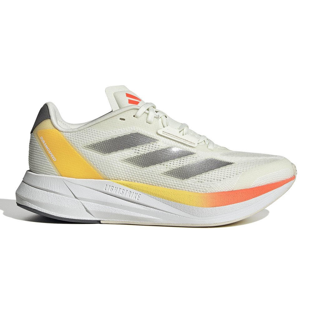 アディダス（adidas）（レディース）ランニングシューズ アディゼロデュラモスピードW アイボリー IE7987 スニーカー ジョギング 安定性