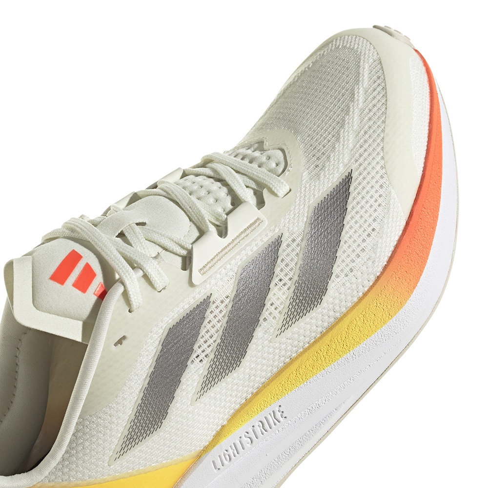 アディダス（adidas）（レディース）ランニングシューズ アディゼロデュラモスピードW アイボリー IE7987 スニーカー ジョギング 安定性