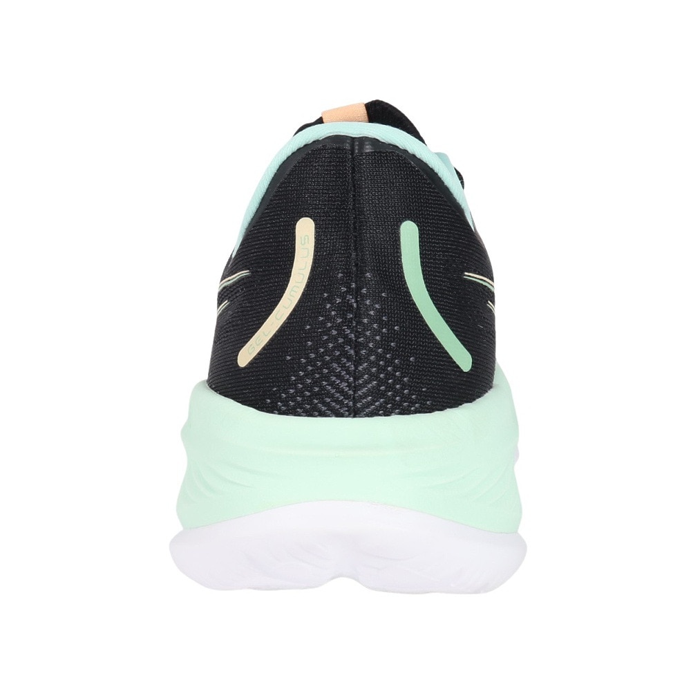 アシックス（ASICS）（レディース）ランニングシューズ ゲル キュムラス26 ブラック グリーン 1012B599.001 スニーカー ジョグ クッション性