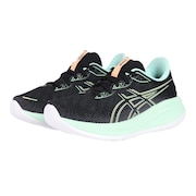 アシックス（ASICS）（レディース）ランニングシューズ ゲル キュムラス26 ブラック グリーン 1012B599.001 スニーカー ジョグ クッション性