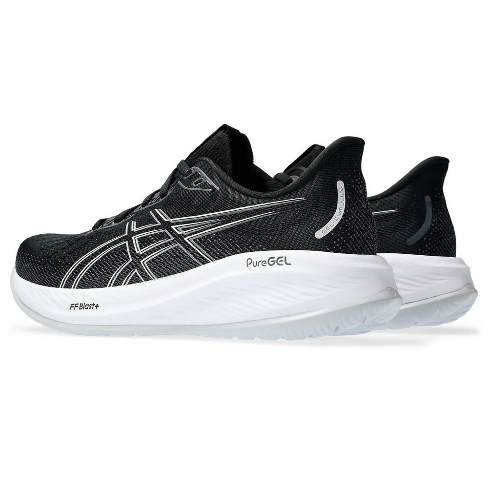 アシックス（ASICS）（レディース）ランニングシューズ ゲル キュムラス26 ブラック ホワイト 1012B599.002 スニーカー ジョグ クッション性