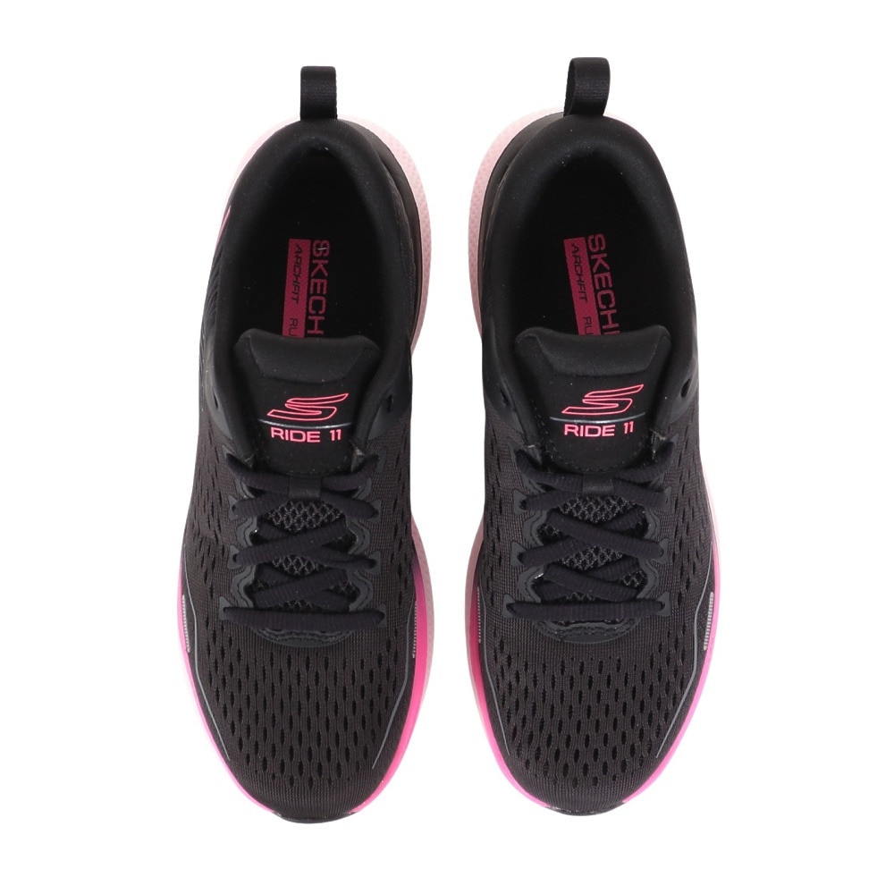 スケッチャーズ（SKECHERS）（レディース）ランニングシューズ ジョギングシューズ GO RUN RIDE 11 172079-BKPK