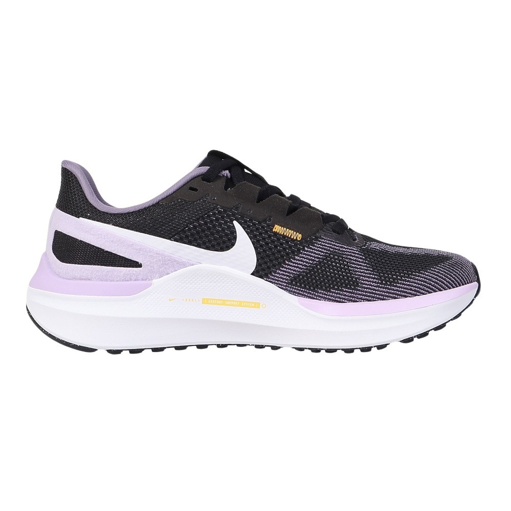 ナイキ（NIKE）（レディース）ランニングシューズ エアズームストラクチャー25 ブラック ホワイト DJ7884-006 スニーカー トレーニング ジョグ クッション性 