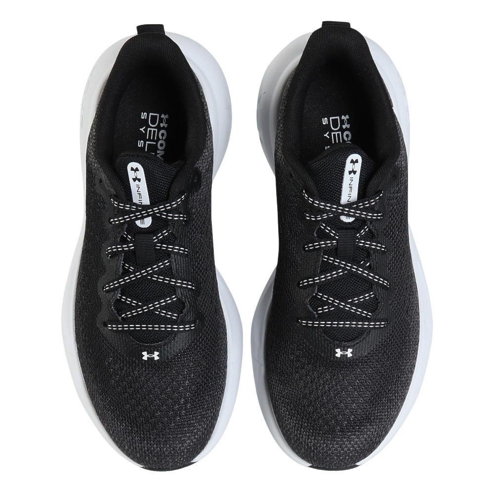 アンダーアーマー（UNDER ARMOUR）（メンズ、レディース）ランニングシューズ インフィニット ブラック 3027524 001 スニーカー ジョグ 柔軟性 クッション性