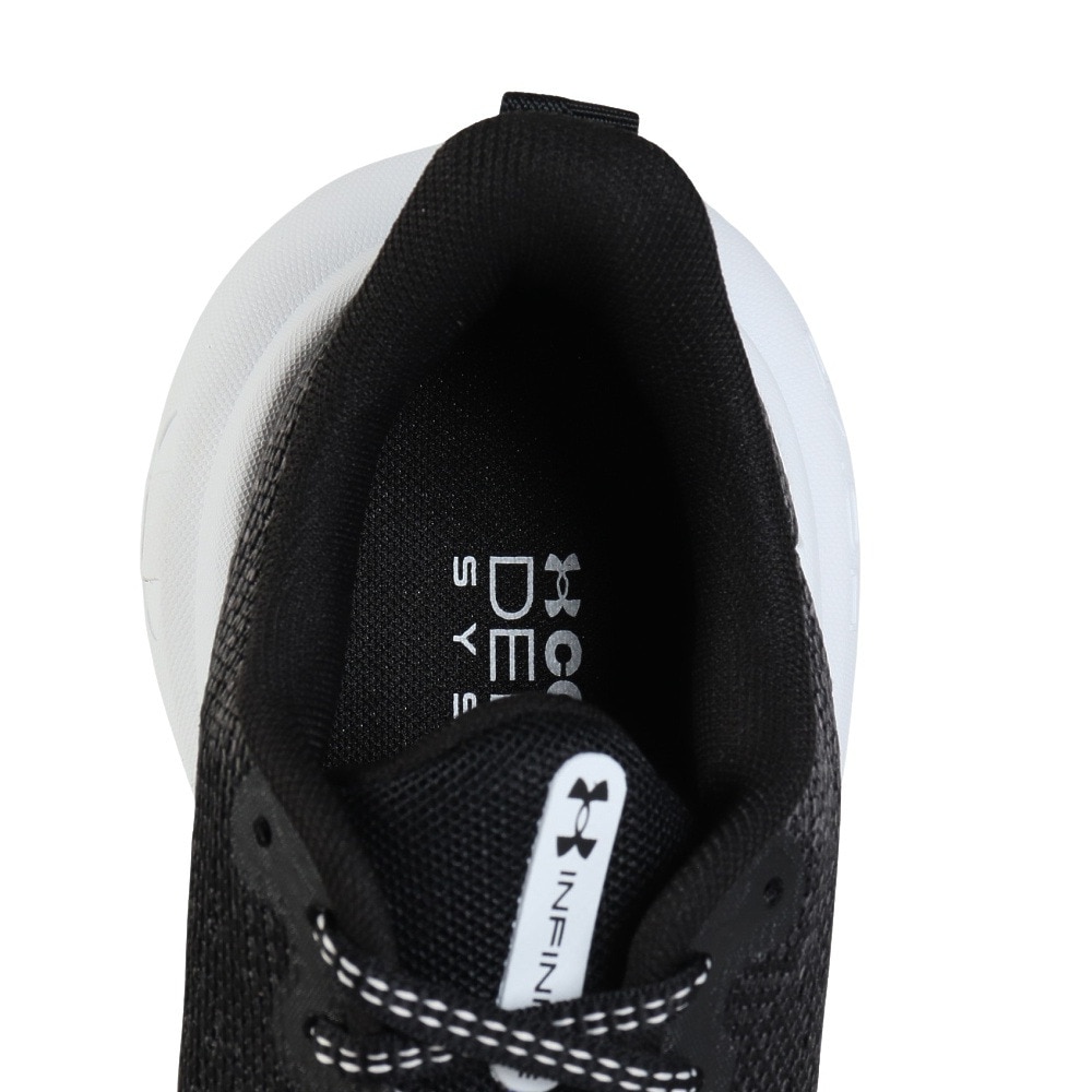 アンダーアーマー（UNDER ARMOUR）（メンズ、レディース）ランニングシューズ インフィニット ブラック 3027524 001 スニーカー ジョグ 柔軟性 クッション性