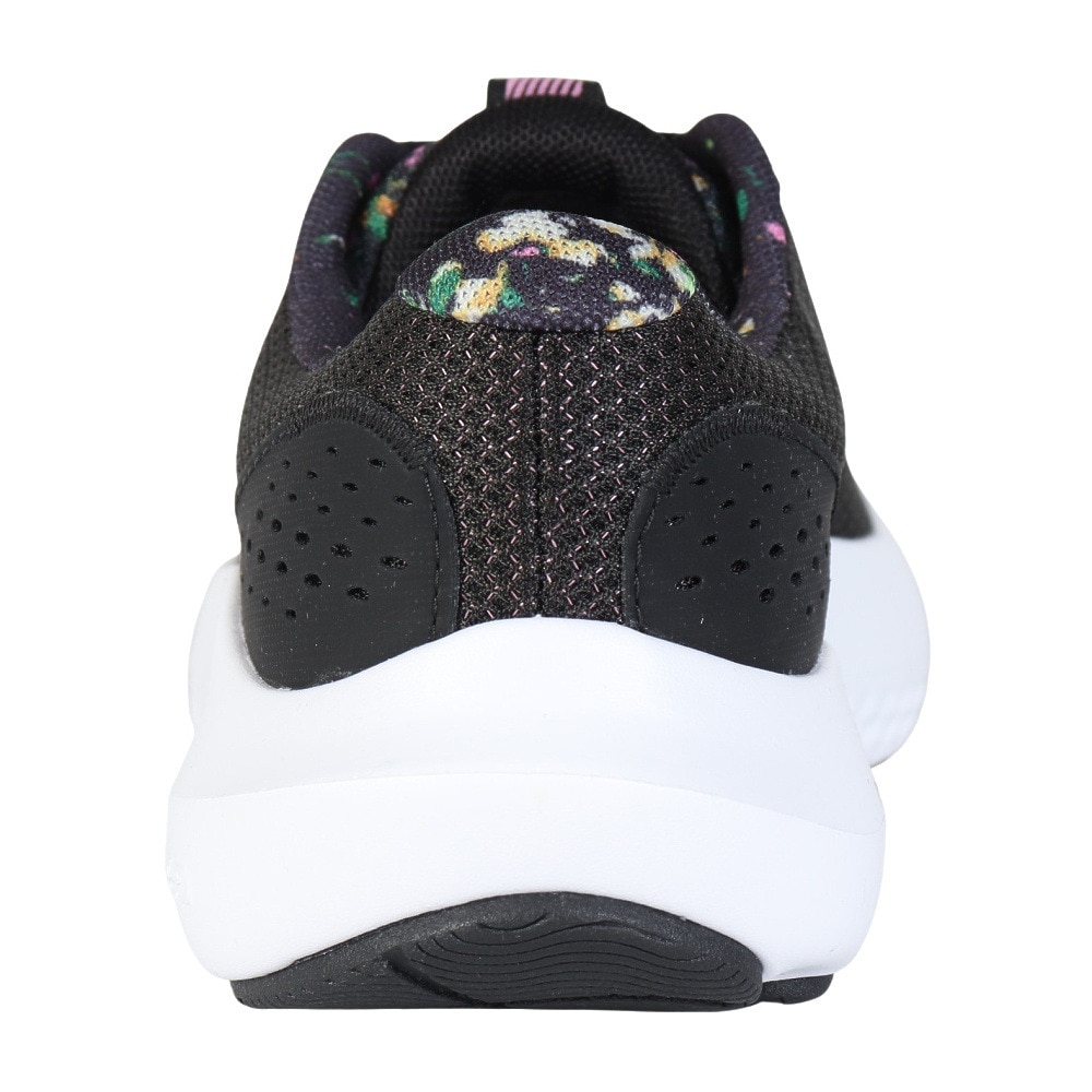 アンダーアーマー（UNDER ARMOUR）（レディース）ランニングシューズ チャージドサージ4プリント ブラック ピンク 3027942 001 スニーカー クッション性 軽量
