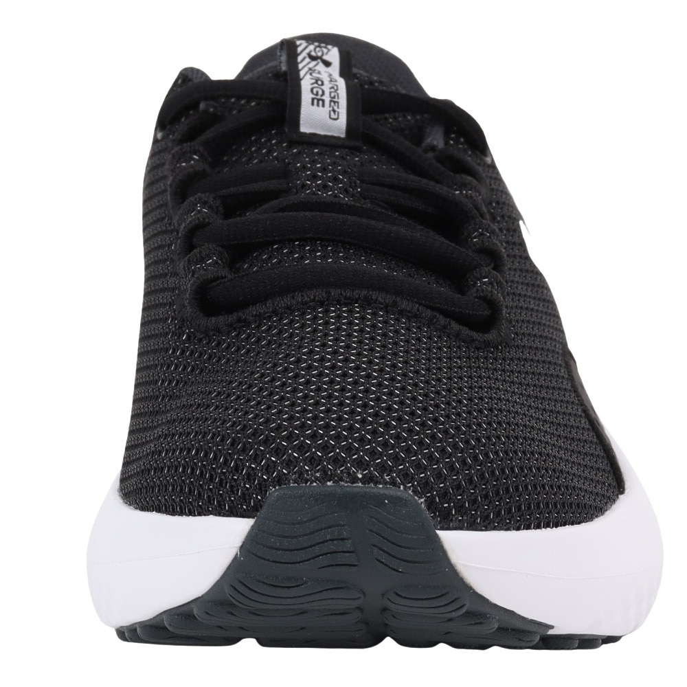 アンダーアーマー（UNDER ARMOUR）（レディース）ランニングシューズ チャージドサージ4ワイド ブラック 3028571 001 スニーカー ジョグ クッション性 軽量