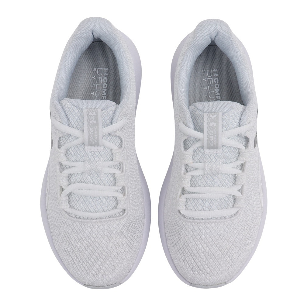 アンダーアーマー（UNDER ARMOUR）（レディース）ランニングシューズ チャージドサージ4ワイド ホワイト 3028571 101 スニーカー ジョグ クッション性 軽量