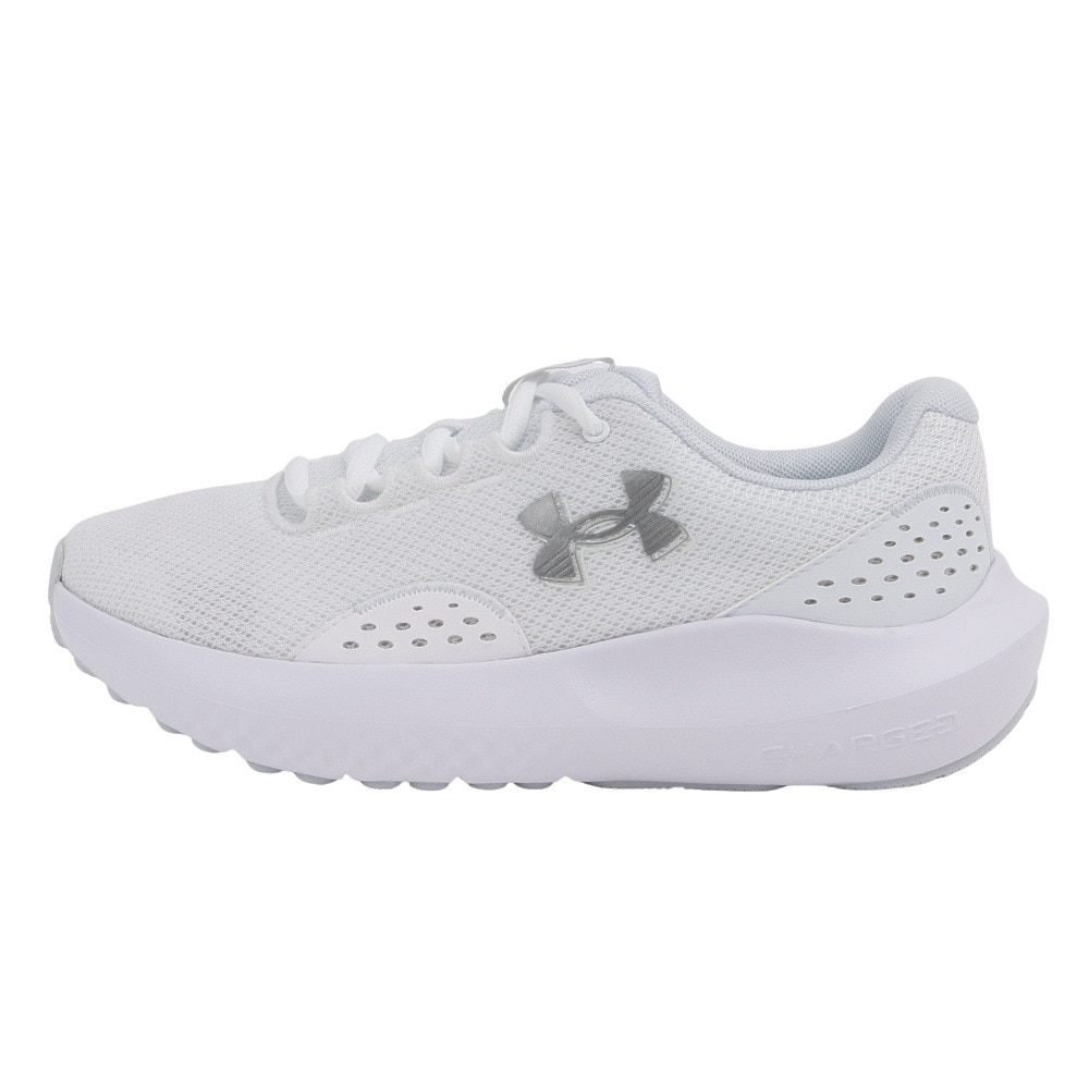 アンダーアーマー（UNDER ARMOUR）（レディース）ランニングシューズ チャージドサージ4ワイド ホワイト 3028571 101 スニーカー ジョグ クッション性 軽量