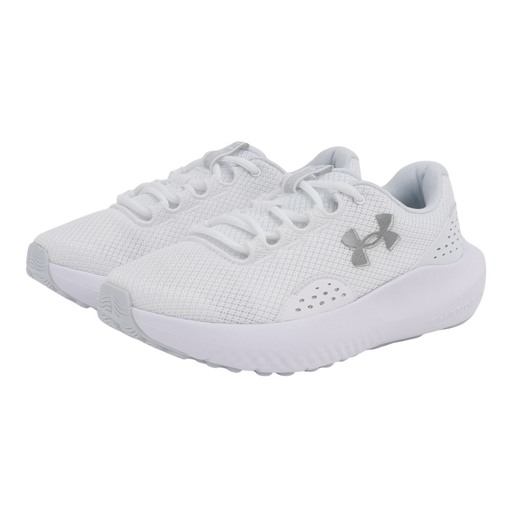 アンダーアーマー（UNDER ARMOUR）（レディース）ランニングシューズ チャージドサージ4ワイド ホワイト 3028571 101 スニーカー ジョグ クッション性 軽量