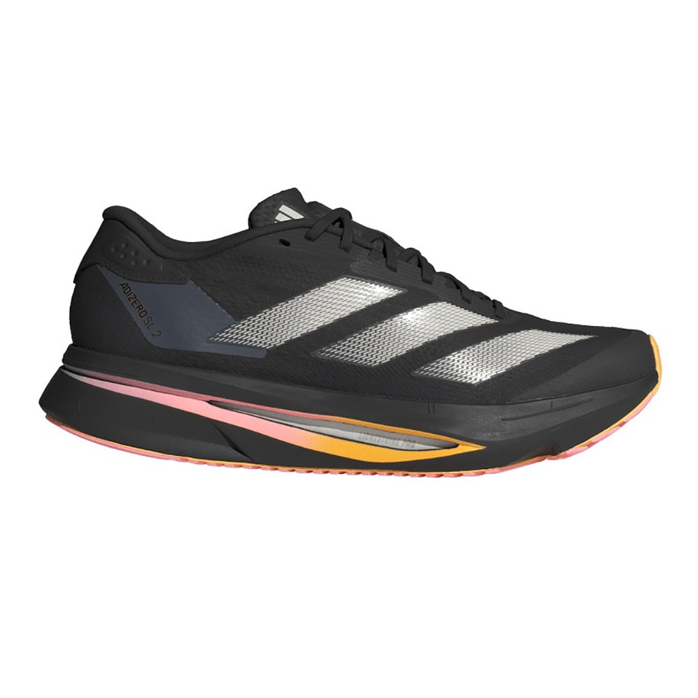 アディダス（adidas）（レディース）ランニングシューズ アディゼロ SL2 ブラック IF6761 スニーカー ジョギング クッション性 軽量 部活 マラソン
