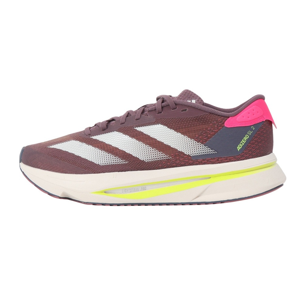 アディダス（adidas）（レディース）ランニングシューズ アディゼロ SL2 ブラウン IF6765 スニーカー ジョギング クッション性 軽量 部活 マラソン