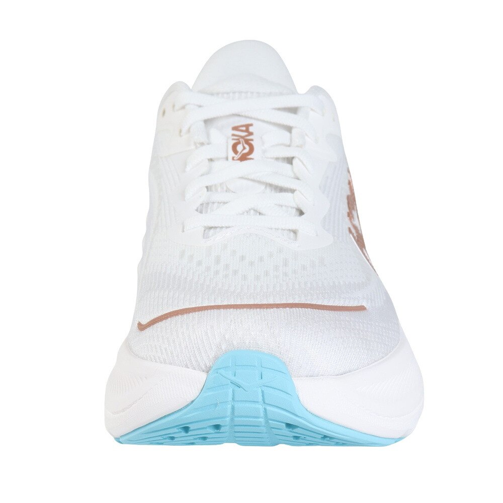 ホカ（HOKA）（レディース）ランニングシューズ スカイフロー ホワイト ゴールド 1155113-FTRS スニーカー ジョグ 軽量 安定性 ウォーキング