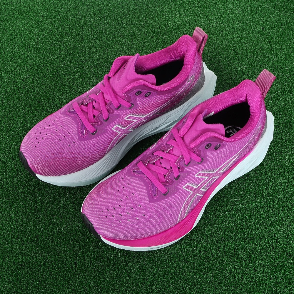 アシックス（ASICS）（レディース）ランニングシューズ ノヴァブラスト4 ピンク ブラック 1012B510.500 スニーカー ジョギング 通気性