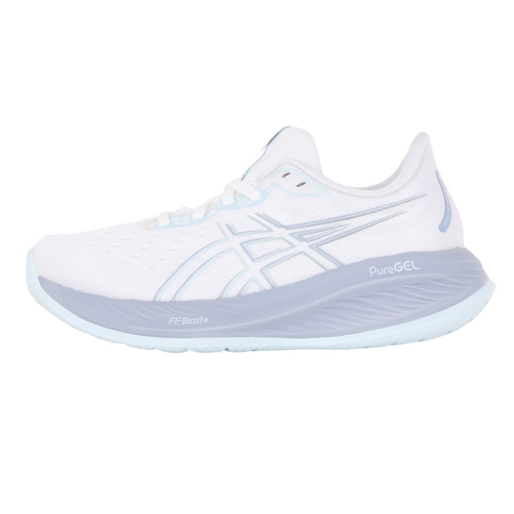 アシックス（ASICS）（レディース）ランニングシューズ ゲルキュムラス26 ホワイト グレー 1012B599.102 スニーカー クッション性 軽量