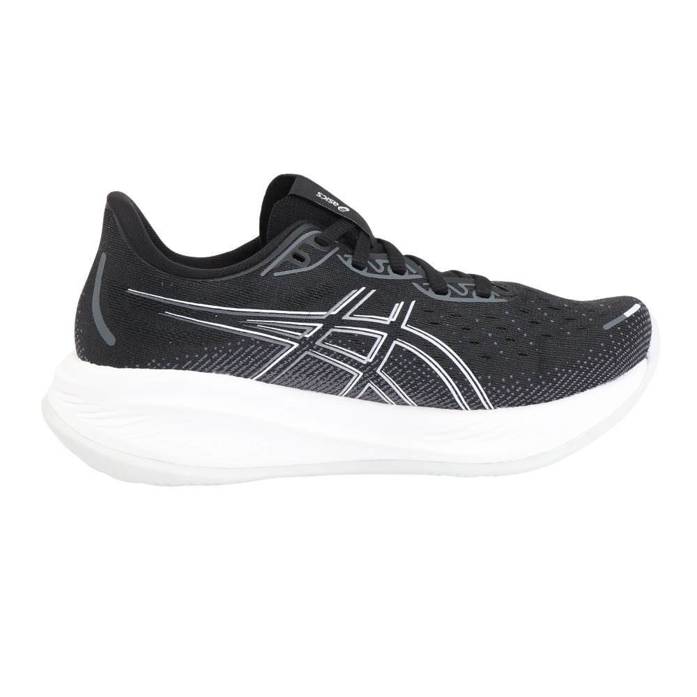 アシックス（ASICS）（レディース）ランニングシューズ ゲルキュムラス26ワイド ブラック グレー 1012B600.002 スニーカー クッション性