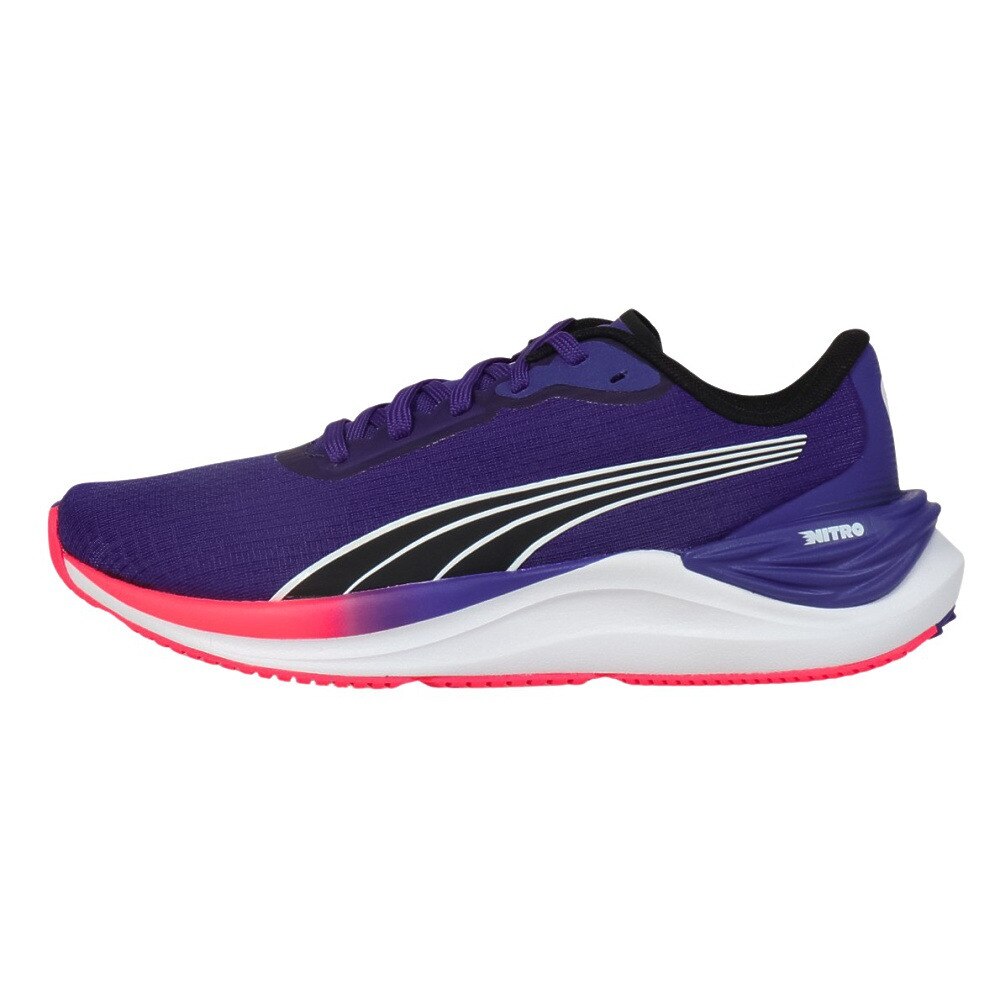 プーマ（PUMA）（レディース）ランニングシューズ エレクトリファイニトロ3W パープル 37845613 スニーカー ジョギング 安定性 軽量 高反発 