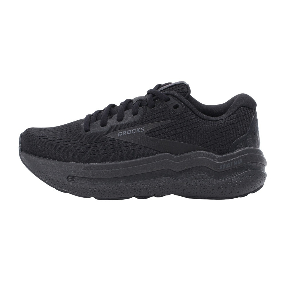 ブルックス（BROOKS）（レディース）ランニングシューズ ゴーストマックス2ワイド ブラック BRW4203 BLK スニーカー ジョギング ウォーキング トレーニング 