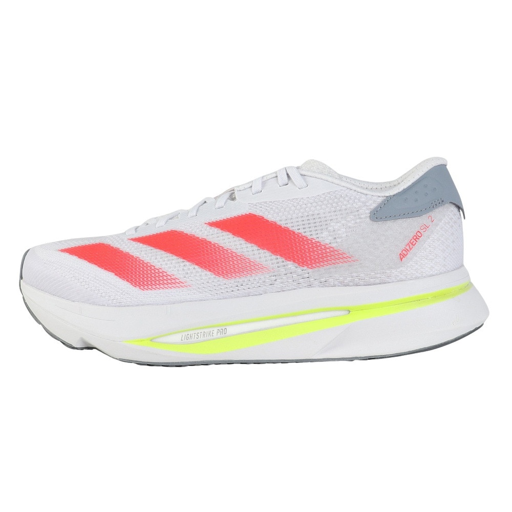 アディダス（adidas）（レディース）ランニングシューズ アディゼロ Sl2 W グレー IH8200 スニーカー ジョギング トレーニング 軽量 安定性