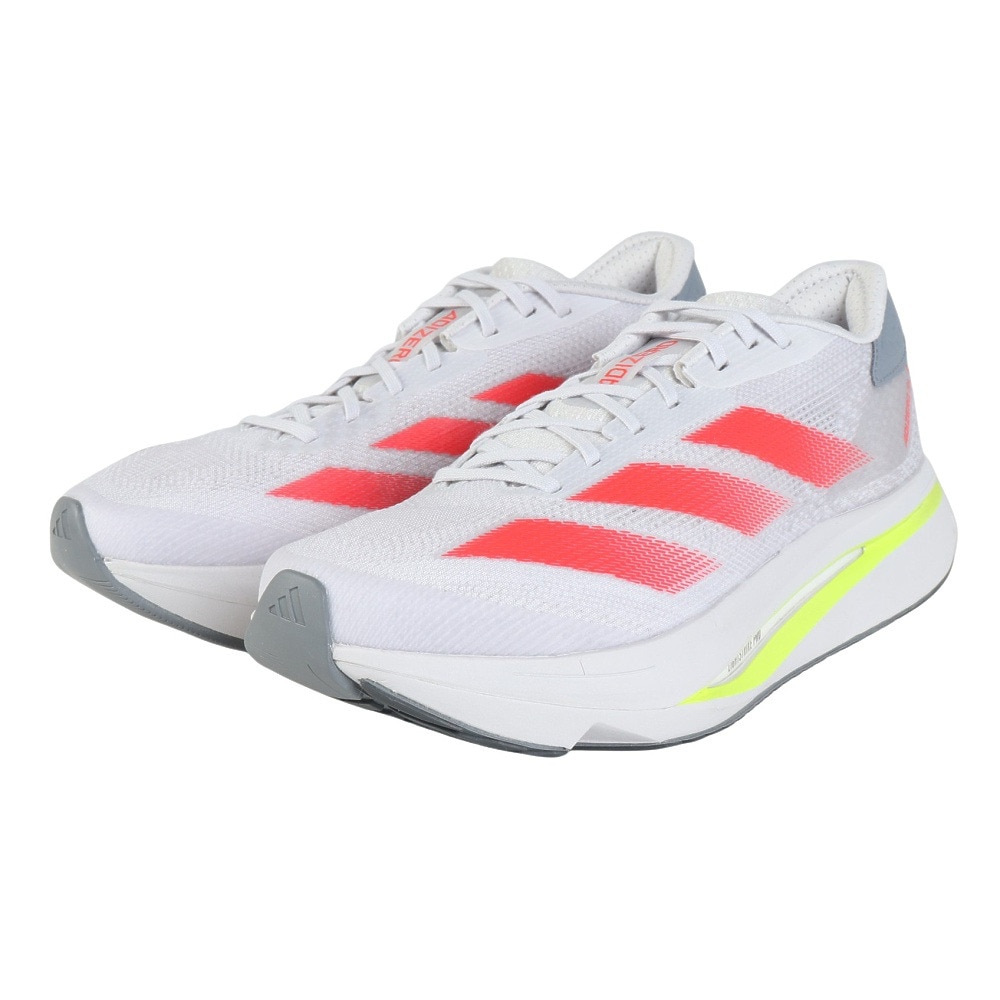 アディダス（adidas）（レディース）ランニングシューズ アディゼロ Sl2 W グレー IH8200 スニーカー ジョギング トレーニング 軽量 安定性
