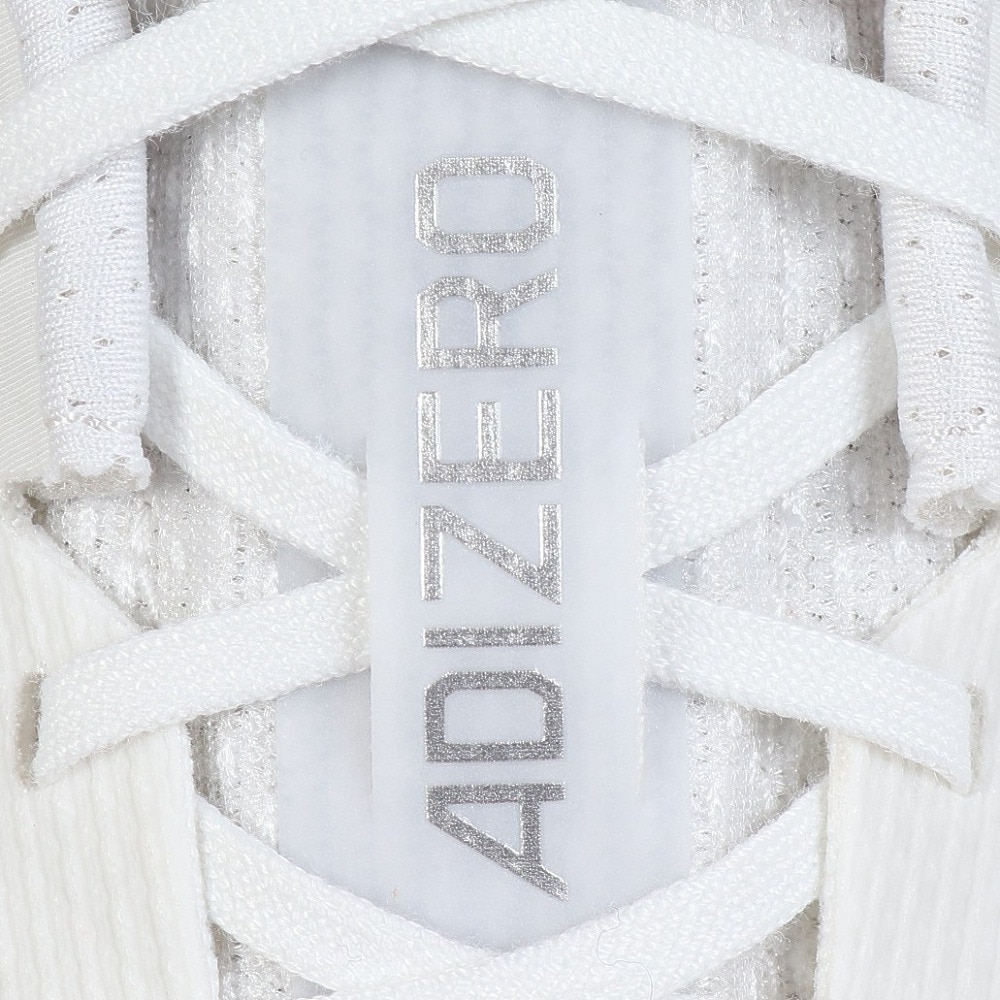 アディダス（adidas）（レディース）ランニングシューズ アディゼロ SL2 ホワイト レッド  JR0738 スニーカー ジョギング 軽量 通気性 リサイクル