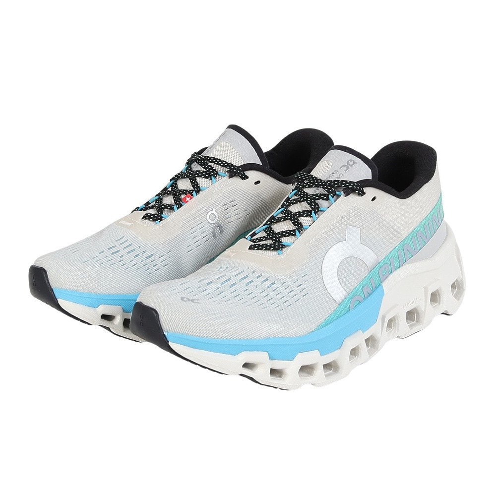 オン（On）（レディース）ランニングシューズ クラウドモンスター 2 アイボリー 3WE10113168 スニーカー 長距離 クッション ランニング ジョグ Cloudmonster 2