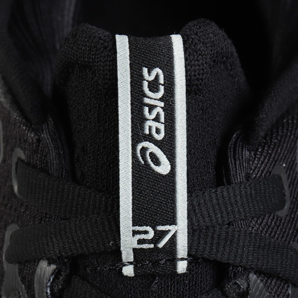 アシックス（ASICS）（レディース）ランニングシューズ ゲルニンバス27 ワイド ブラック グレー 1012B752.002 スニーカー クッション 