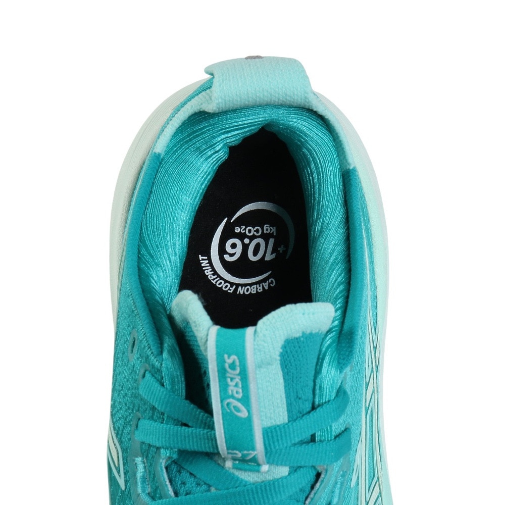 アシックス（ASICS）（レディース）ランニングシューズ ゲルニンバス27 ターコイズ 1012B753.400スニーカー クッション GEL-NIMBUS 27